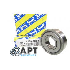 6203.ZZC3 SNR Підшипник однорядний кульковий