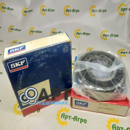 6317 2RS1/C3 SKF Підшипник однорядний роликовий