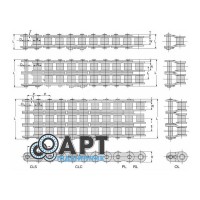 40-1 Ланцюг приводний роликовий ПР-12,7-1820-1 Donghua ISO 08A-1, ANSI40-1(5,00m)