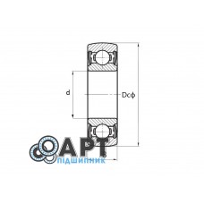 1580211 UBP Підшипник однорядний кульковий