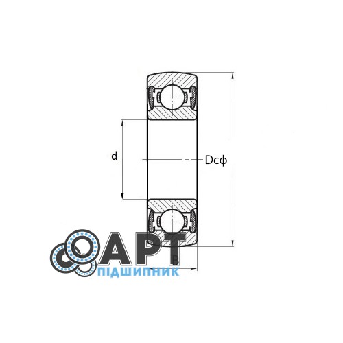 1580211 ГОСТ Підшипник однорядний кульковий