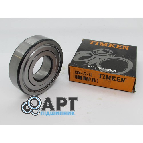 6306-ZZ TIMKEN Підшипник однорядний кульковий
