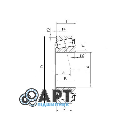 127509 ГОСТ Підшипник роликовий конічний