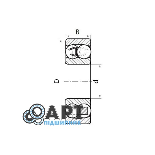 1204 FBJ Підшипник дворядний кульковий