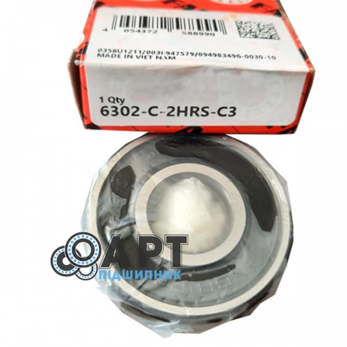 6302-2RSR C3 FAG Підшипник однорядний кульковий