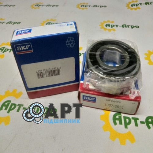 6307-2RS1 SKF Підшипник однорядний кульковий