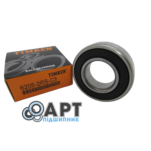 6205-2RS-C3 TIMKEN Підшипник однорядний кульковий