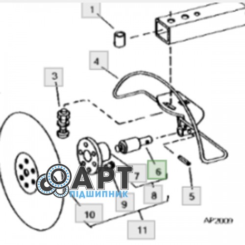 K2185.1-1 TIH KINEX Підшипник-валик прикочуючими колеса з отвором